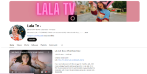 The Youtube channel of Lala Sadii, Lala TV 